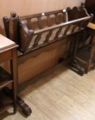 A French walnut cradle W.104cm