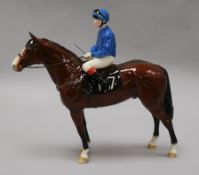 A John Beswick group 'Racehorse and Jockey', 201/250 height 29cm, with box