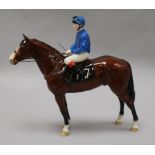 A John Beswick group 'Racehorse and Jockey', 201/250 height 29cm, with box