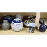 A group of assorted Studio pottery