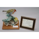 A Royal Worcester model - "Robin in the Autumn Woods), with certificate