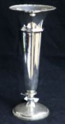 A George V silver trumpet vase, James Woods & Sons, Birmingham, 1914, weighted, 26.5cm.