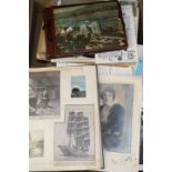 A box of ephemera, photos & theatre programmes