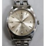 A gentleman's stainless steel Tudor Oyster Prince self-winding wrist watch on associated bracelet.