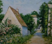 William Foreman, oil on canvas, cottages Labastide du Vert, signed, 59 x 69cm