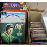 A collection of Lps and 45s