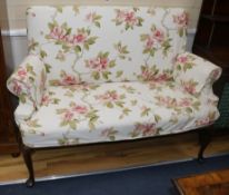 A George I style mahogany settee W.140cm