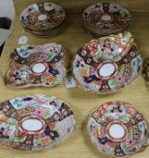 An early 19th century Barr Flight and Barr Worcester Imari pattern part table service, comprising 12