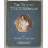 Potter, Beatrix - The Tale of Mrs Tittlemouse, 1st edition, original boards, 16mo, with coloured