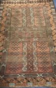 An Afghan brown ground rug 202 x 144cm