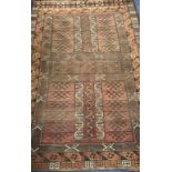 An Afghan brown ground rug 202 x 144cm