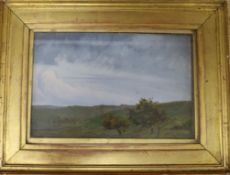Wolfram Onslow Ford (1879-1956), oil on panel, 'A Cloudy Day', Baillie Gallery label verso, dated
