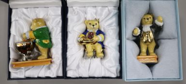 Six Halcyon Days Teddy Bear Orchestra figures; Count Cornelius conducting, Lord Clarence on