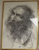 Pietro Annigoni (1910-1988), lithograph, head of a man, number 68 of 99, signed in pencil, 70 x