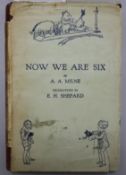 Milne, Alan, Alexander - Now We Are Six, 1st edition, illustrated by Ernest Shepard, in torn, ragged
