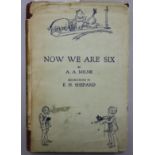 Milne, Alan, Alexander - Now We Are Six, 1st edition, illustrated by Ernest Shepard, in torn, ragged