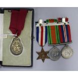 Most honourable order of the bath companions medal (CB) and a WWII group of 3 medals.