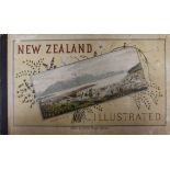 Wakefield, Edward Jerningham - New Zealand Illustrated, oblong folio, front cover with chromolitho
