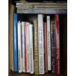 A small library of art books and political history and biographies