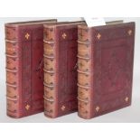 Shakespeare, William - The Works, 3 vols, quarto, tooled full red morocco, London 1862
