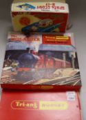 A Japanese tinplate model, Space Scout S-17, a Hornby Midlander train set and Hornby track (all