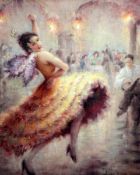 Andre H. Gouinoil on canvasFlamenco dancer in a cafesigned38 x 31cm