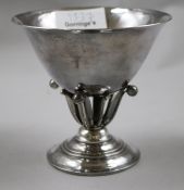 An early 1970's Georg Jensen sterling silver pedestal bowl, design no. 17A, height 10.5cm, 189