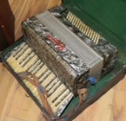 A cased accordion
