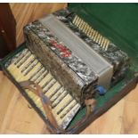 A cased accordion