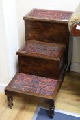 A Regency mahogany step commode width 44cm