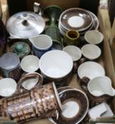 A collection of Rye pottery and a 1960's Old Hall Robert Welch teapot