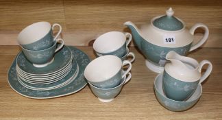 A Royal Doulton 'Cascade' pattern eighteen piece part tea set