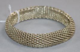 A Tiffany silver 'Somerset Mesh' bracelet.