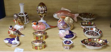 A group of Royal Crown Derby ornamentsFrom the estate of the late Sheila Farebrother.