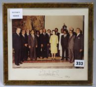 Royal Interest: A coloured photograph of The Queen and Commonwealth Heads of State, signed by The