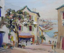 George Hann "South of France" oil on canvas, signed, 49 x 59cm