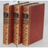 Lamartine, Alphonse de - History of The Girondists, 3 vols, 8vo, red morocco, with 3 portraits,