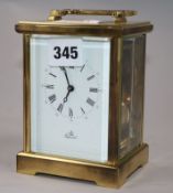 An Imperial brass carriage clock 14cm.From the estate of the late Sheila Farebrother.