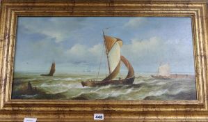 Jean Laurent, oil of fishing boatsFrom the estate of the late Sheila Farebrother.