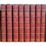 Gibbon, Edward - The History of the Decline and Fall of the Roman Empire, 8 vols, half red