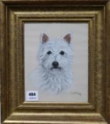 L.W.Helyer pastel of a terrier, signed, 25 x 20cmFrom the estate of the late Sheila Farebrother.