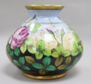 A Bartignani porcelain vase decorated with flowers height 25cmFrom the estate of the late Sheila