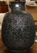 A Brosta black glazed vase height 59cm
