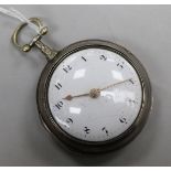 A George III silver pair-cased pocket watch by John Richards, London, No. 10537, with fusee movement