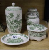 A Masons bathroom set tallest jar 20cm