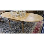 A 19th century Danish pine extending dining table W.133cm without leaves