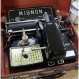 A Mignon typewriter