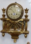 A Swedish giltwood cartel clock W.33cmFrom the estate of the late Sheila Farebrother.
