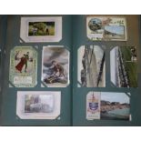 Two early 20th century postcard albums