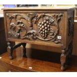 A small oak coffer W.71cm